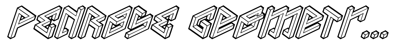 PENROSE Geometric Outline Bold Italic